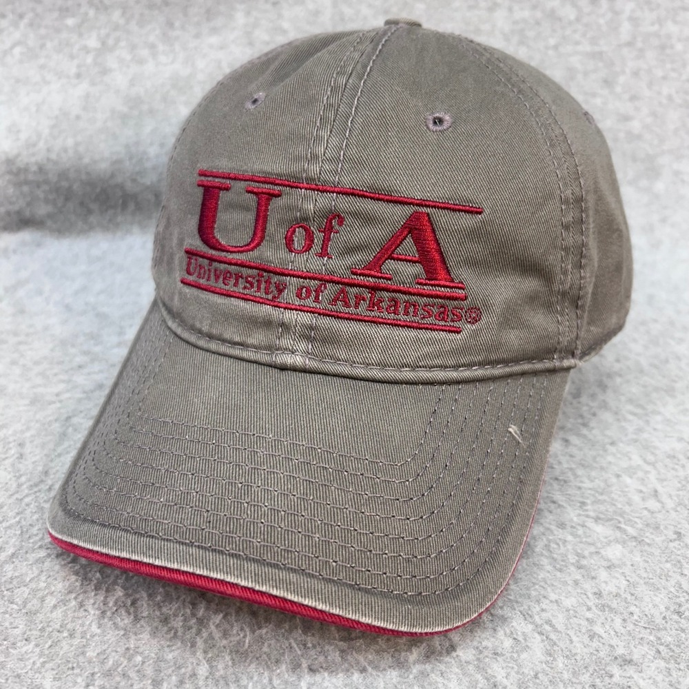 University of Arkansas Mens Gray The Game Hat Razorbacks Adjustable OSFA
